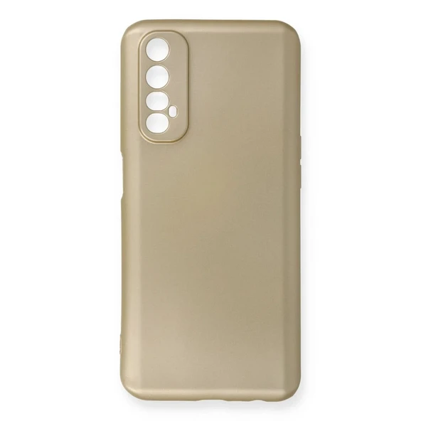 Realme 7 Kılıf First Silikon - Gold - Resim 4