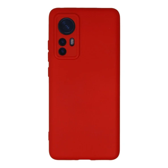 Xiaomi Mi 12 Kılıf Nano İçi Kadife Silikon - Kırmızı ürün görseli 1
