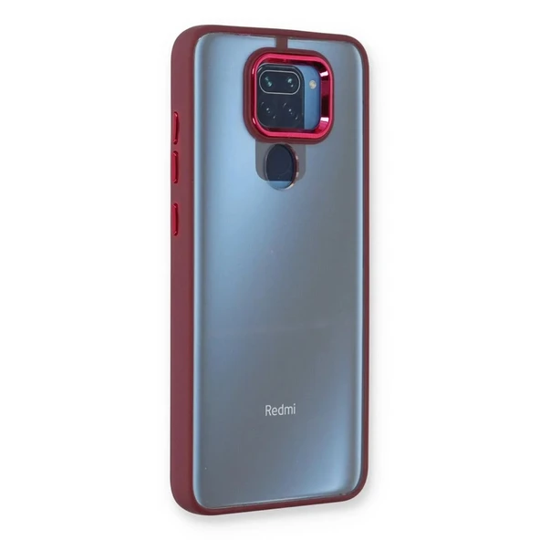 Xiaomi Redmi Note 9 Kılıf Dora Kapak - Kırmızı - Resim 6