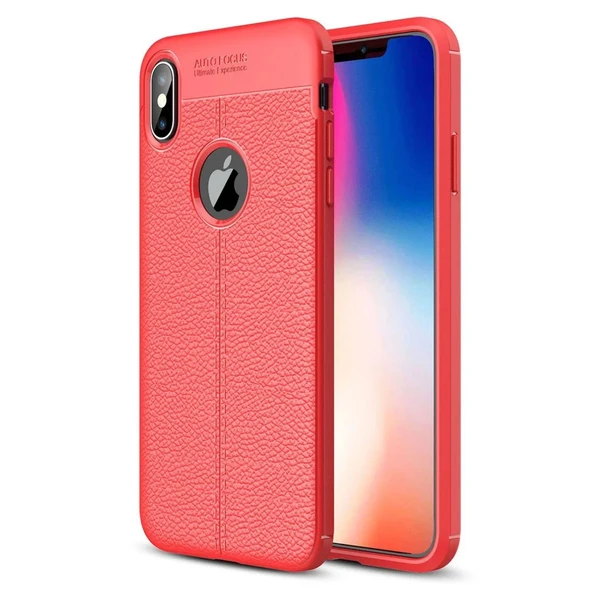 Apple İphone X Kılıf Auto Focus Kapak - Kırmızı ürün görseli 1