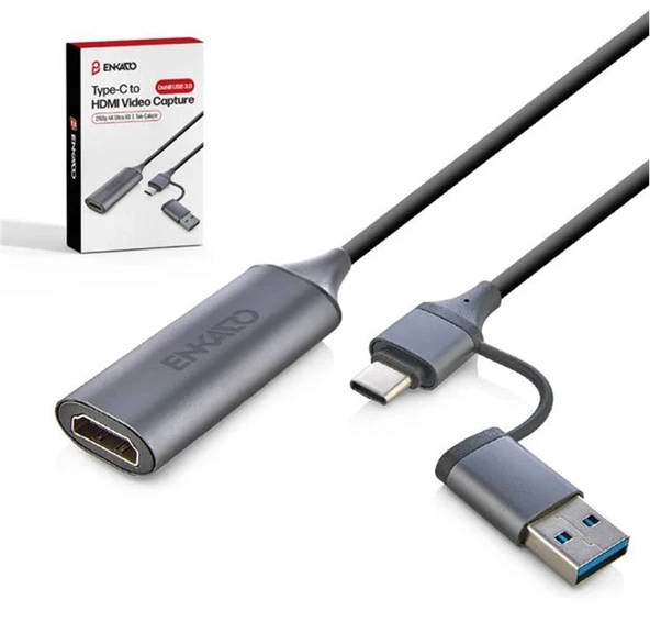 ENKADO EKD-TP46 TYPE-C+USB 3,0 TO HDMI VİDEO CAPTURE ürün görseli 1