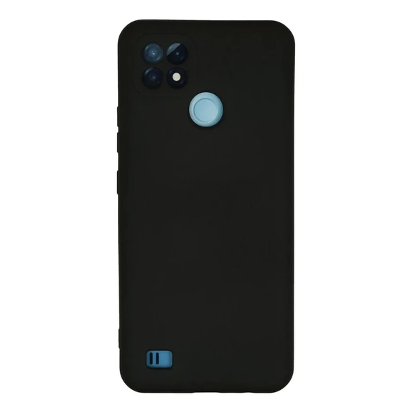 Realme C21 Kılıf Nano İçi Kadife Silikon - Siyah ürün görseli 1