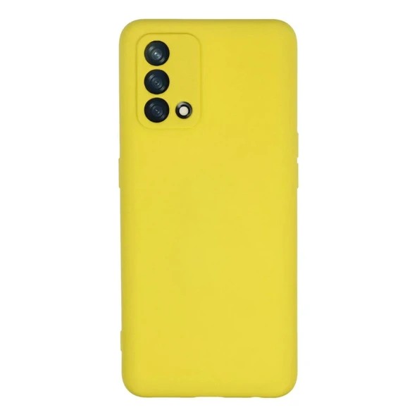 Oppo A74 4g Kılıf Nano İçi Kadife Silikon - Sarı ürün görseli 1