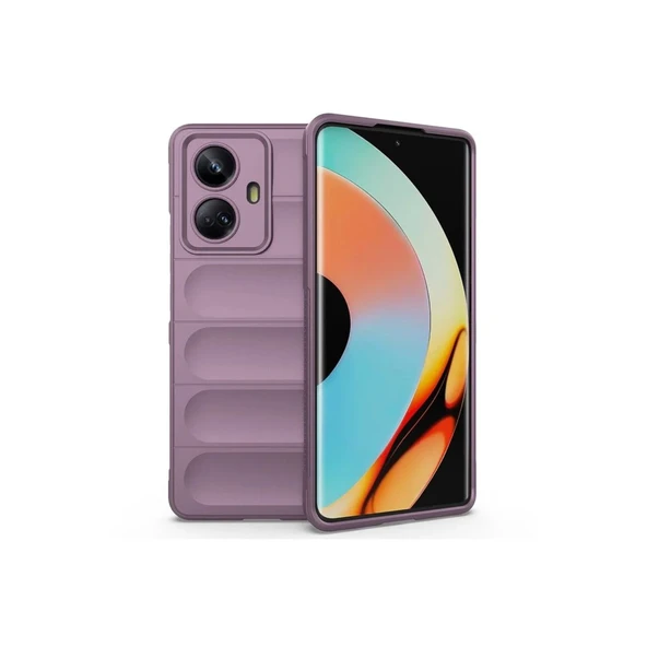 Realme 10 Pro 5g Kılıf Optimum Silikon - Mor ürün görseli 1