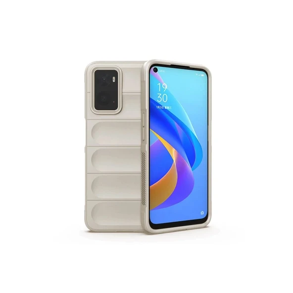 Realme 9i 4g Kılıf Optimum Silikon - Krem ürün görseli 1