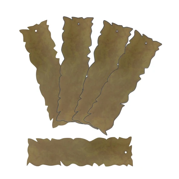 Yanık Kağıt Kitap Ayracı 5li Set 5cmx16cm Kahve Ochre ürün görseli 1