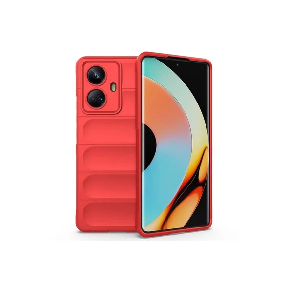 Realme 10 Pro 5g Kılıf Optimum Silikon - Kırmızı ürün görseli 1
