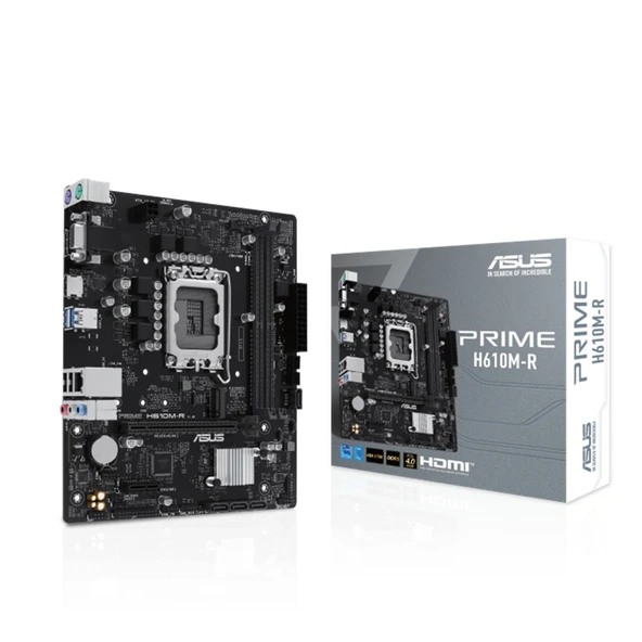 ASUS PRIME H610M-R-SI 5600MHz (OC) DDR5 Soket 1700 M.2 HDMI DP mATX Anakart ürün görseli 1