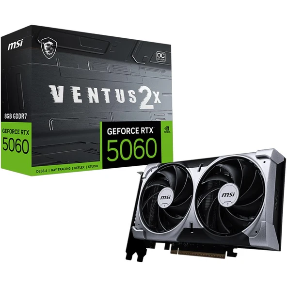 MSI GeForce RTX 5060 VENTUS 2X 8GB OC GDDR7 DLSS 4 128 Bit NVIDIA Ekran Kartı ürün görseli 1