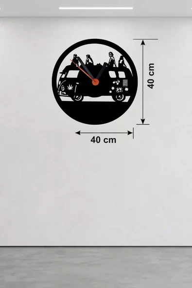 Fitness Motivasyon Tasarım Ahşap Duvar Saati - 40x40 cm Sporcu Hediyesi ürün görseli 1