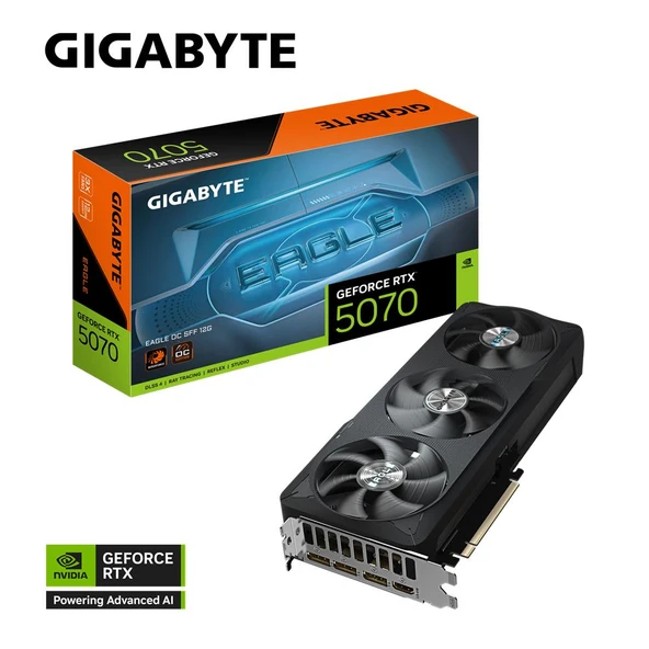 GIGABYTE GeForce RTX 5070 EAGLE OC SFF 12GB GDDR7 192 Bit DLSS 4 NVIDIA Ekran Kartı ürün görseli 1
