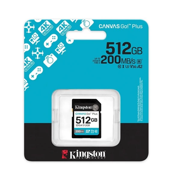 KINGSTON Kingston 512GB SDXC Gen4 200MB/s SDG4/256GB ürün görseli 1