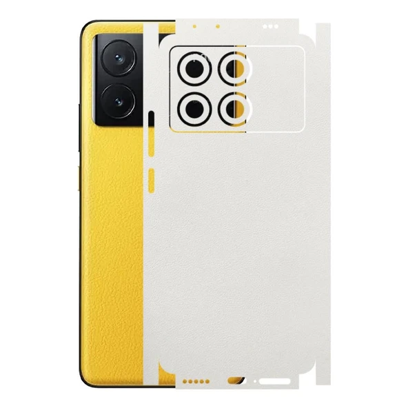 Poco X6 Pro ile Uyumlu Bumper Serisi Premium Kaplama 360  Beyaz ürün görseli 1