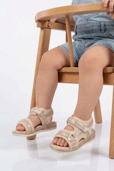 Sedef Cırtlı Kız Bebek Sandalet ürün görseli 1