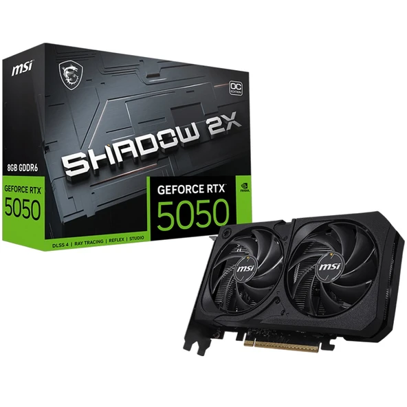 MSI GeForce RTX 5050 Shadow 2X 8GB OC GDDR6 DLSS 4 128 Bit NVIDIA Ekran Kartı ürün görseli 1