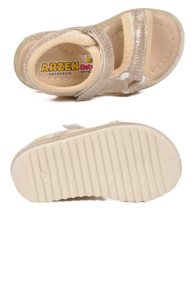 Sedef Cırtlı Kız Bebek Sandalet - Resim 5