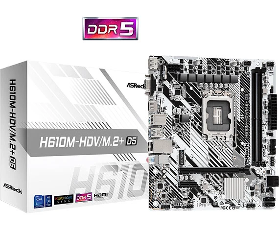 ASROCK ANAKART - 90-MXBM50-A0UAYZ-H610M-HDV/M.2+D5 ürün görseli 1