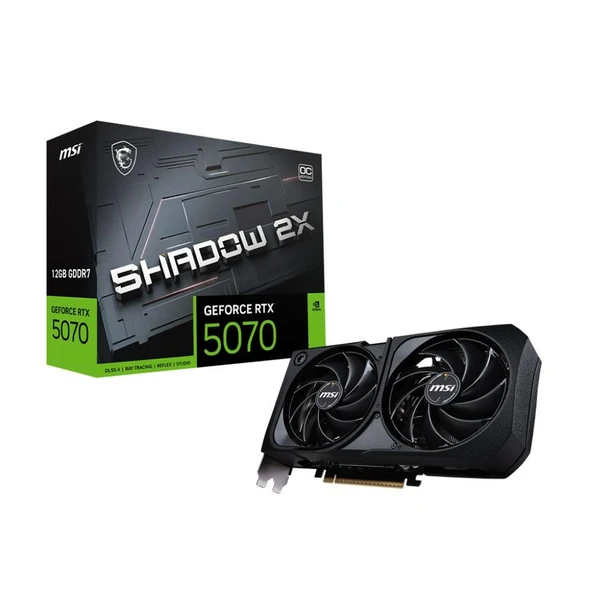 MSI GeForce RTX 5070 12G SHADOW 2X OC GDDR7 12GB 192Bit DLSS 4 NVIDIA Ekran Kartı ürün görseli 1