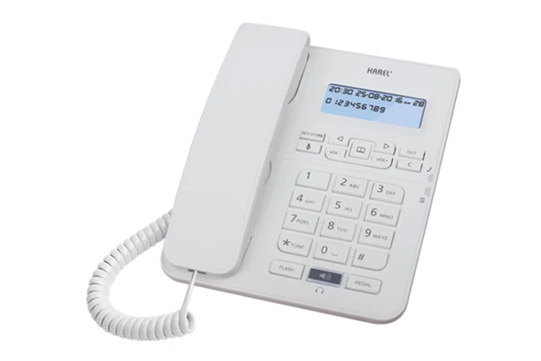 Karel TM145 Krem Kulaklıklı Ekranlı Masa Üstü Telefon ürün görseli 1