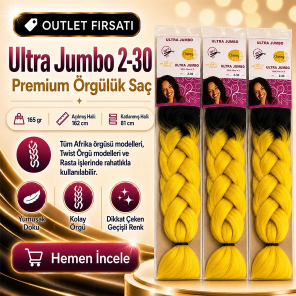 3 Paket / Afrika Örgüsü Ve Rasta İçin Sentetik Ombreli Saç 2/30 ürün görseli 1