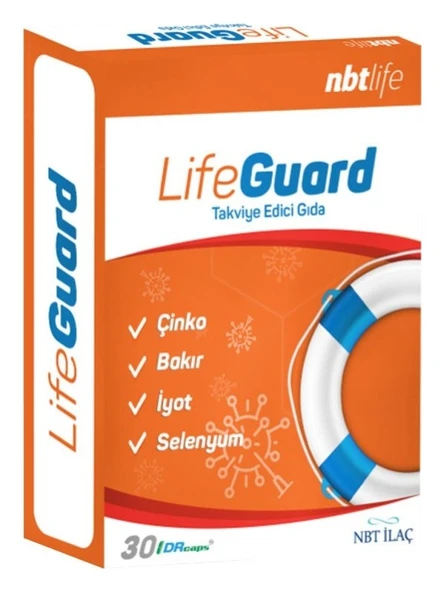 Nbt Life Lifeguard 30 Kapsül Çinko, Bakır, İyot, Selenyum İçeren Takviye Edici Gıda Türkiye Menşeli ürün görseli 1