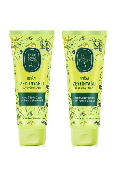 Doğal Zeytinyağlı Tüp El Ve Vücut Kremi 250 ml 2 Adet ürün görseli 1