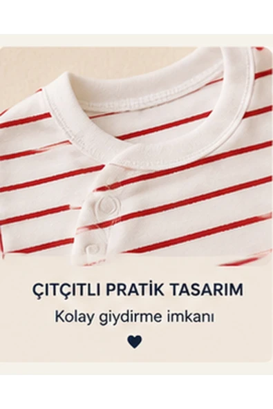 2'li Hastane Çıkışı Bebek Tulum Seti - Şapkalı I Love My Mom Baskılı ürün görseli 1