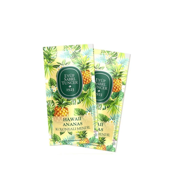 Eyüp Sabri Tuncer Hawaii Ananas Kolonyalı Mendil 150li 5X10 Küçük Boy ürün görseli 1
