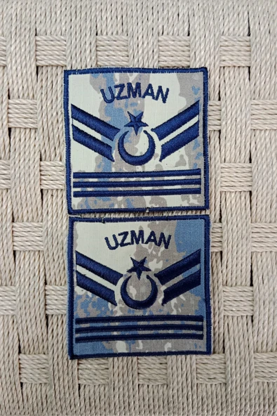 Hava Kuvvetleri Uzman Çavuş 3 Kademe Kamuflaj Renkli Nakış Kol Rütbe ürün görseli 1