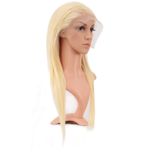 Gerçek Front Lace Düz Platin Tül Peruk / 60/65cm - Resim 3