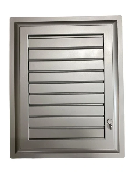 Plastik Menfez 35X55 Gümüş Banyo WC Havalandırma ürün görseli 1