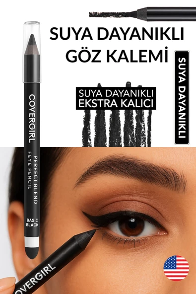 Covergirl Perfect Blend Siyah Eyeliner Kalem Black 100 Suya Dayanıklı Göz Kalemi ürün görseli 1