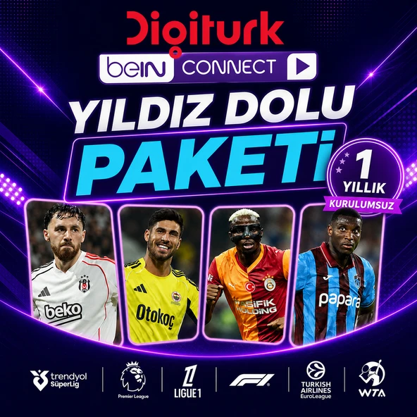 Digiturk 1 Yıllık Süper Lig Paketi (Web, Cep, Tablet, Smart TV, Apple TV 4K, Android TV) Kurulumsuz ürün görseli 1