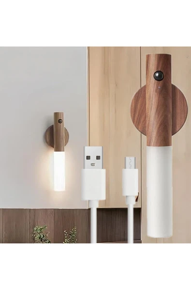 Modern Sensörlü USB Şarjlı Mıknatıslı Duvar Aplik Masa Lambası Gün Işığı ürün görseli 1