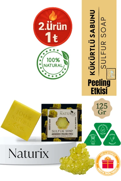 Kükürt Sabunu 125 gr | Arındırıcı Peeling Etkili, Sebium Dengeleyici ürün görseli 1