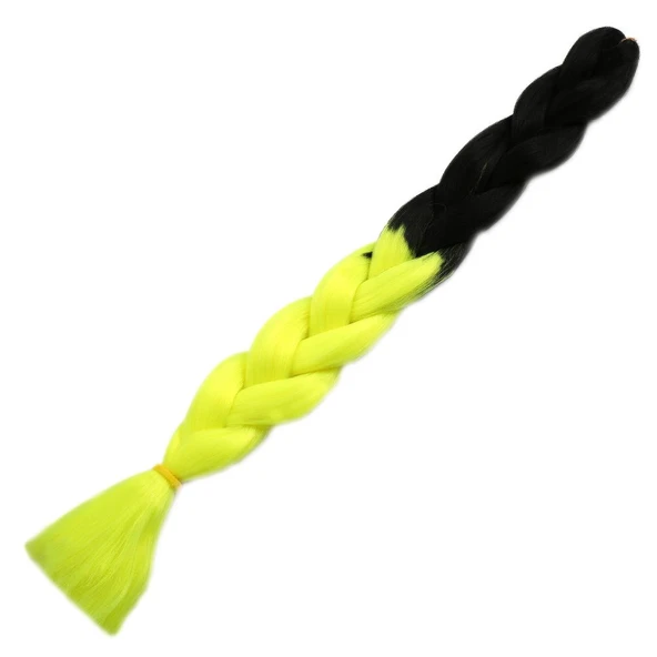 Afrika Örgülük Sentetik Ombreli 100 Gr. / Siyah / Neon Sarı ürün görseli 1