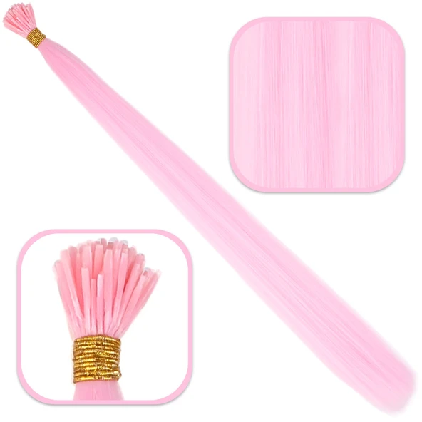 Fiber Sentetik Boncuk Kaynaklık Renkli / Şeker Pembe / 100 Adet ürün görseli 1