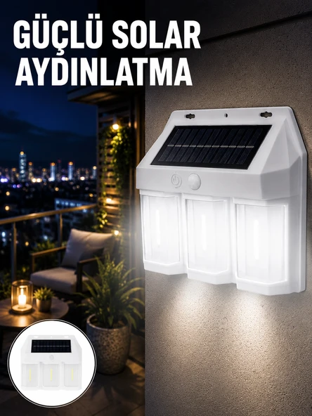 Pır Sensörlü Solar Lamba – Otomatik Şarj Ve Gece Aydınlatma Yeni Nesil ürün görseli 1
