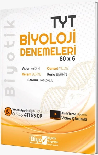 TYT Biyoloji Biyotik 60 x 6 Denemeleri Biyotik Yayınları ürün görseli 1