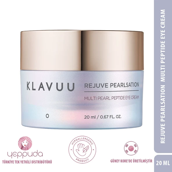 Klavuu Rejuve Pearlsation Multi Pearl Peptide Eye Cream – İnci Peptitli, Aydınlatıcı ve Kırışıklık Karşıtı Göz Kremi ürün görseli 1