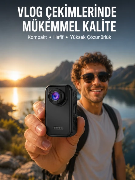 Vlog, Seyahat Ve Günlük Video Çekimleri İçin Mini Kamera Yeni Nesil ürün görseli 1