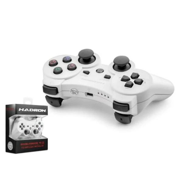 HADRON HD325B PS3 Uyumlu Kablosuz Bluetooth GamePad Oyun Kolu DoubleShock III - Beyaz ürün görseli 1