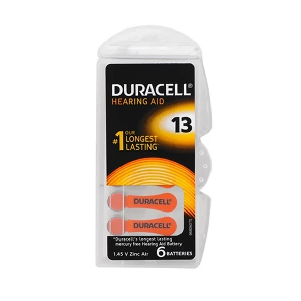 Duracell 13 Numara Düğme Kulaklık Pili İşitme Cihazı İçin 6'lı Paket ürün görseli 1