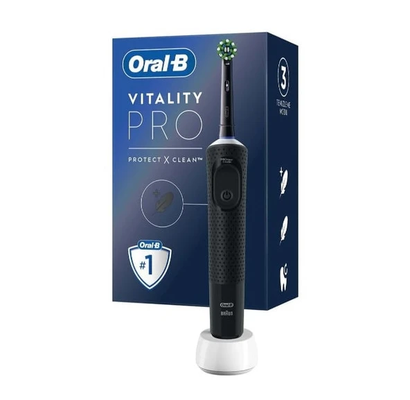 Oral-B Şarjlı Elektrikli Diş Fırçası Vitality Pro Siyah Koruma ve Temizlik ürün görseli 1