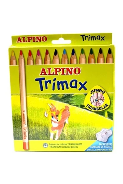 Alpino Trimax Jumbo Kuru Boya 12 Renk Al-113 ürün görseli 1