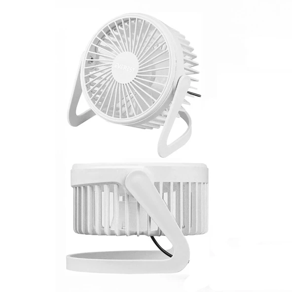 Masaüstü Mini USB Fan - PVC Gövdeli - 360° Ayarlanabilir ürün görseli 1