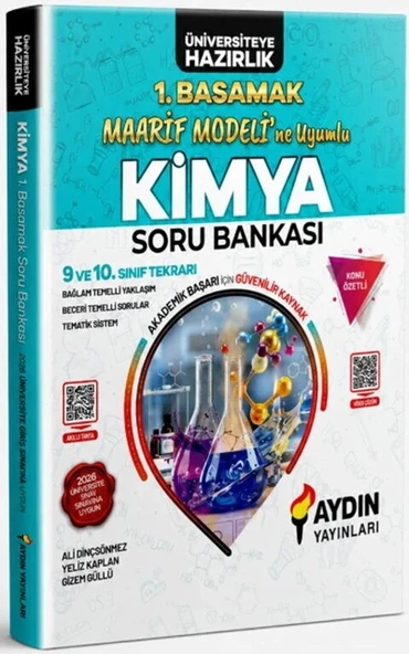 Aydın Tyt Kimya Soru Bankası 1.Basamak Maarif Modeli 9-10.Sınıf Tekrarı ürün görseli 1