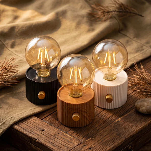Şarjlı Dekoratif Masa Lambası - Kademesiz Dimmer - Type-C Bağlantılı ürün görseli 1