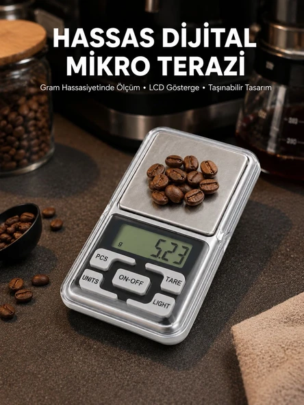 300 Gr Hassas Cep Terazisi Mavi Işıklı LCD Ekranlı Yeni Nesil ürün görseli 1