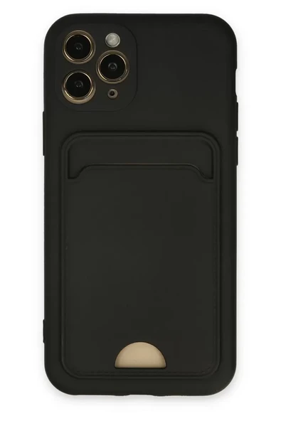 Newface Apple iPhone 11 Pro Kılıf Kelvin Kartvizitli Silikon - Siyah ürün görseli 1